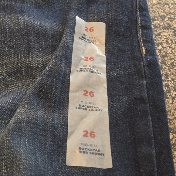 Old Navy Mid- Rise Rockstar Super Skinny Blue Jeans Stretch Women Plus Size 26 - Picture 11 of 14